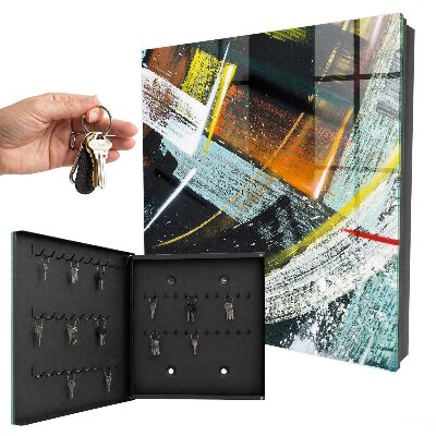 Caja para llaves diseño de torbellino de colores