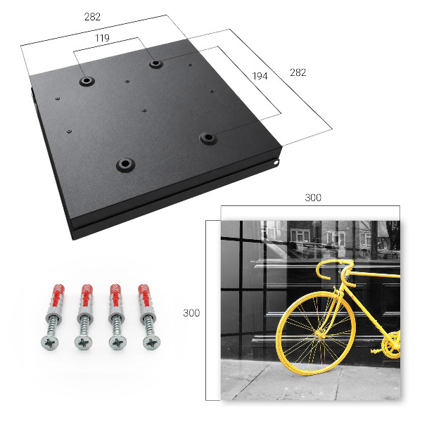 Caja para llaves de color amarillo