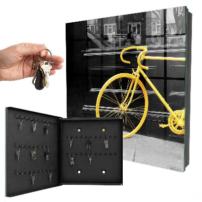Caja para llaves de color amarillo
