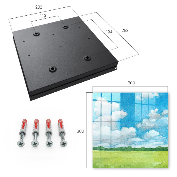 Caja para llaves con diseño de paisaje de verano