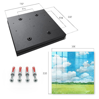 Caja para llaves con diseño de paisaje de verano