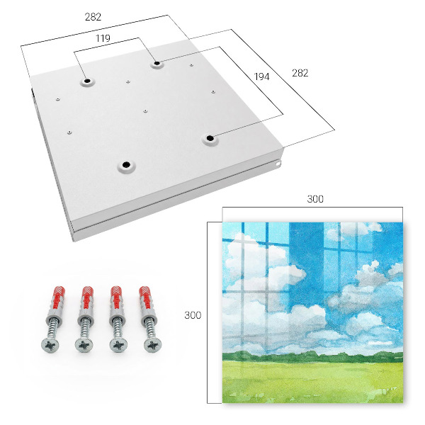 Caja para llaves con diseño de paisaje de verano