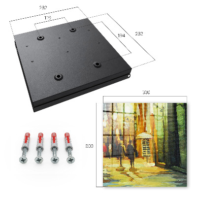 Caja para llaves diseño la ciudad de noche