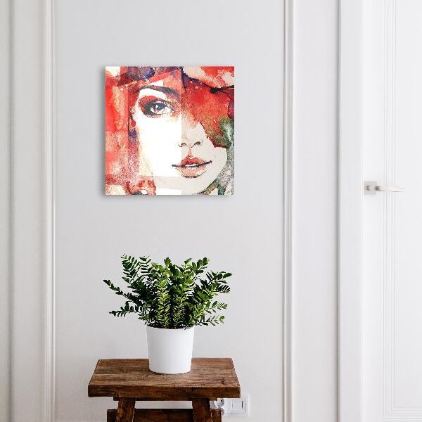 Armario para llaves con diseño de retrato de una mujer