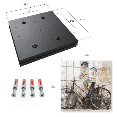 Armario para colgar llaves con diseño de niños y bicicleta
