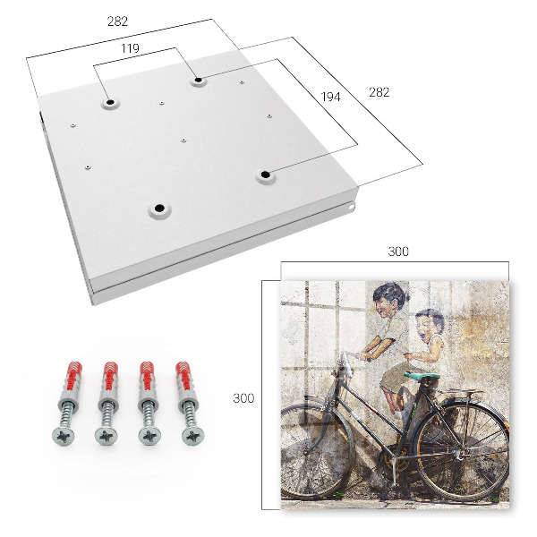 Armario para colgar llaves con diseño de niños y bicicleta