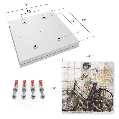 Armario para colgar llaves con diseño de niños y bicicleta