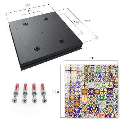 Caja para llaves con diseño de azulejos coloridos