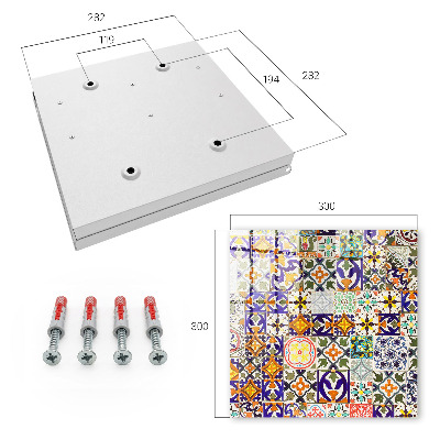 Caja para llaves con diseño de azulejos coloridos