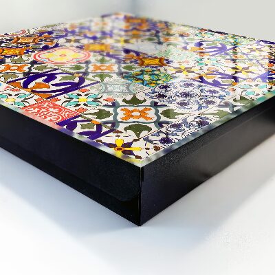 Caja para llaves con diseño de azulejos coloridos