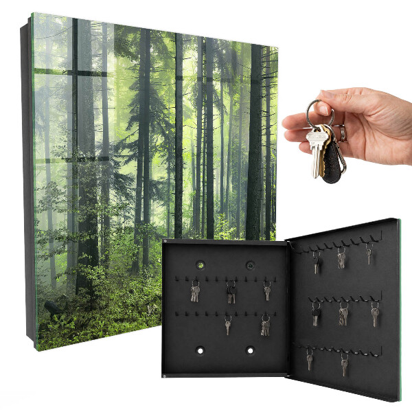 Caja para llaves diseño bosque verde