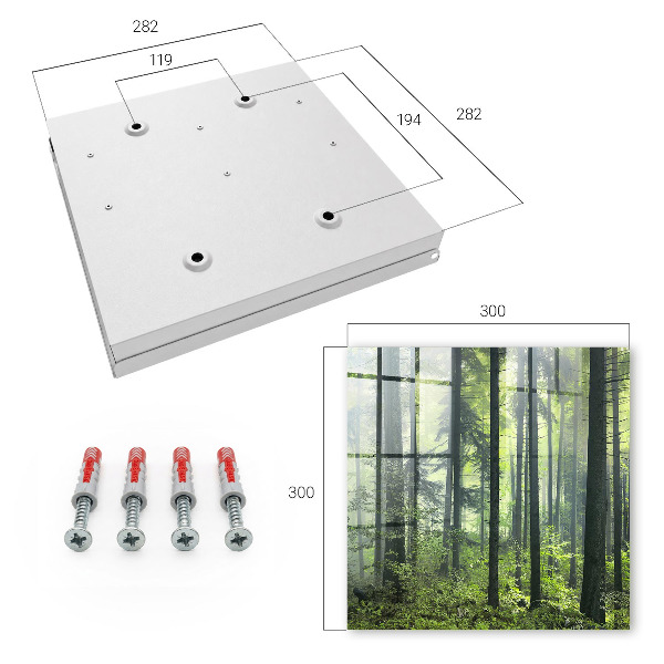 Caja para llaves diseño bosque verde
