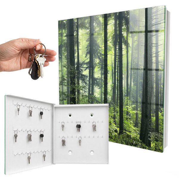 Caja para llaves diseño bosque verde