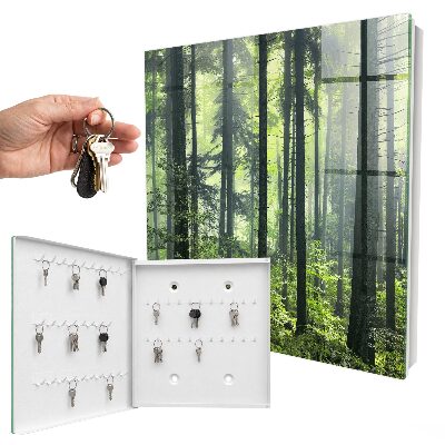 Caja para llaves diseño bosque verde