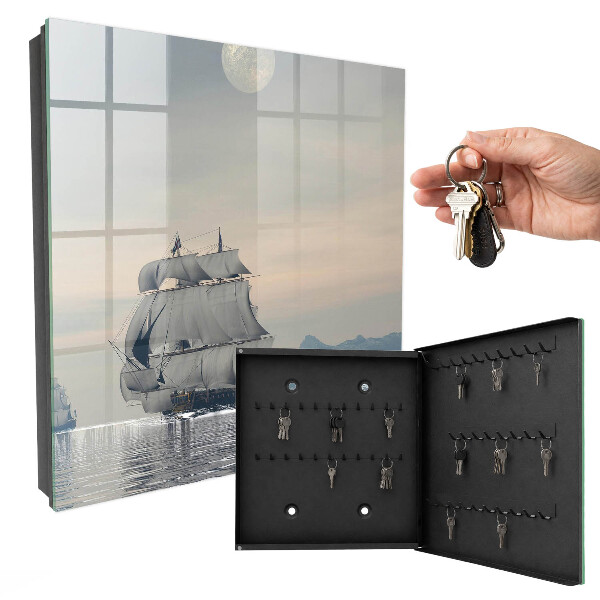 Caja para llaves diseño de viaje por mar
