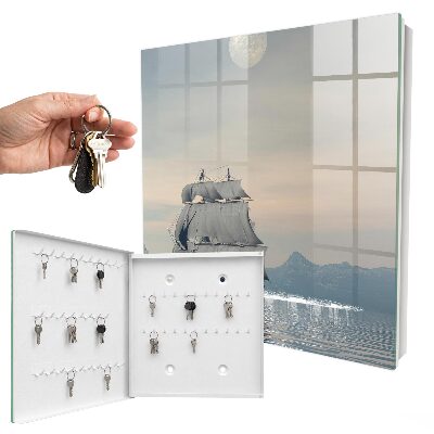 Caja para llaves diseño de viaje por mar