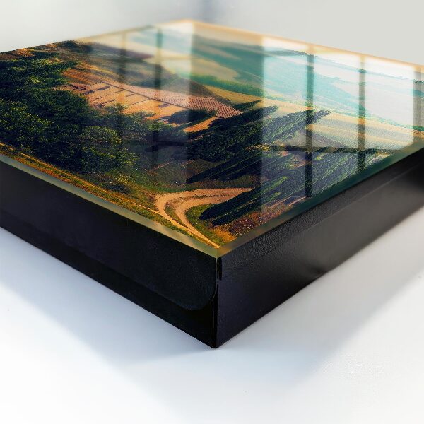 Caja para llaves con diseño de paisaje toscano