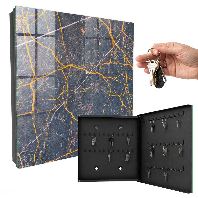 Caja para llaves con diseño de líneas decorativas