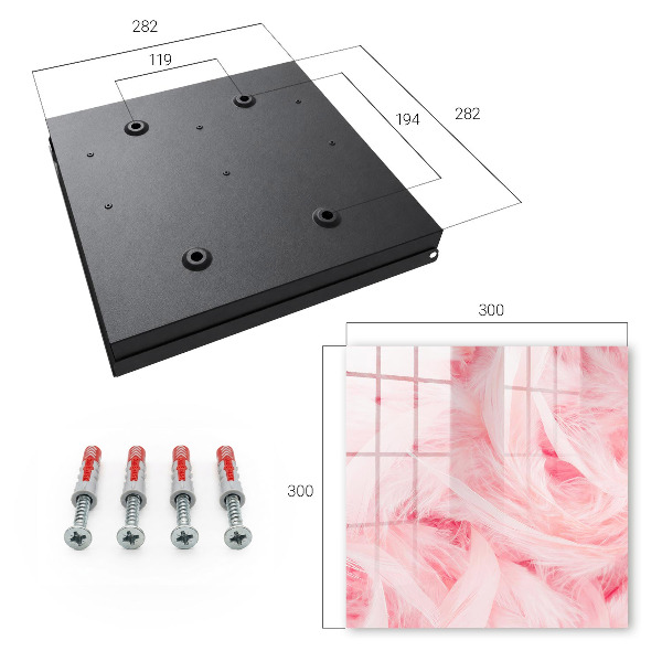 Armario para llaves con diseño de plumas rosas