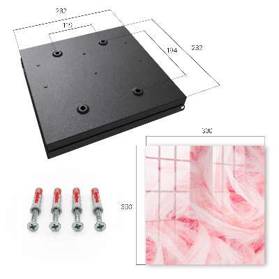 Armario para llaves con diseño de plumas rosas