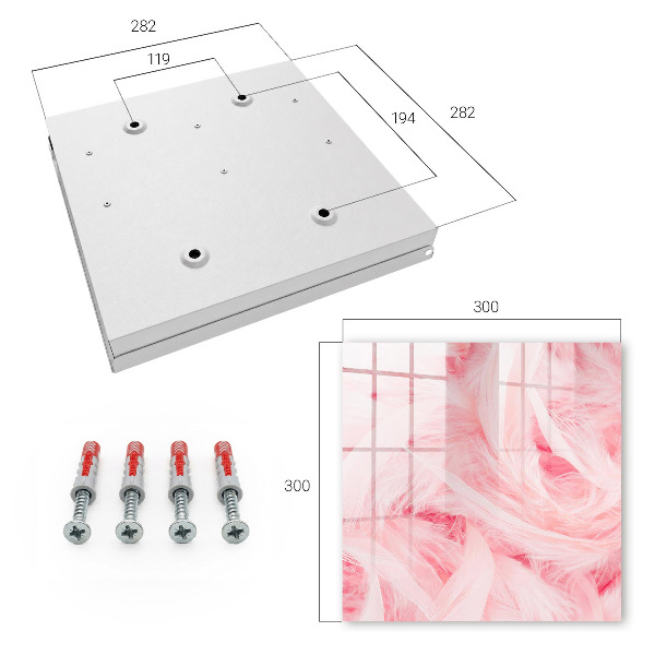 Armario para llaves con diseño de plumas rosas