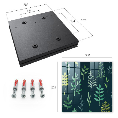 Caja para llaves con diseño de hojas de acuarela