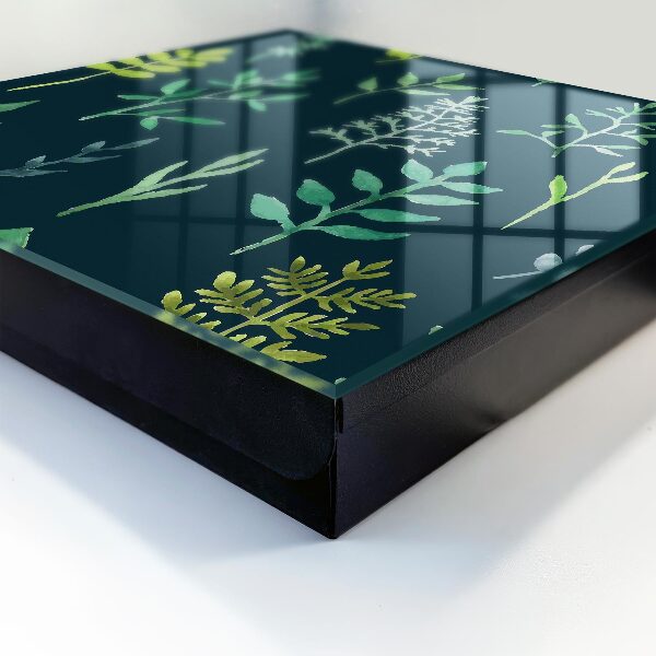 Caja para llaves con diseño de hojas de acuarela