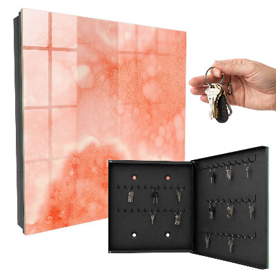 Caja para llaves diseño abstracción naranja