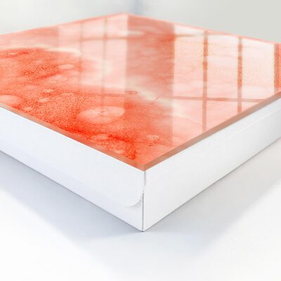 Caja para llaves diseño abstracción naranja