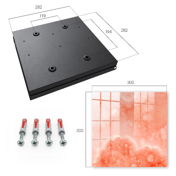 Caja para llaves diseño abstracción naranja