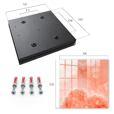 Caja para llaves diseño abstracción naranja