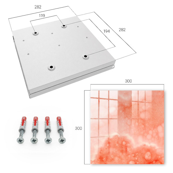Caja para llaves diseño abstracción naranja