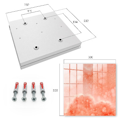 Caja para llaves diseño abstracción naranja