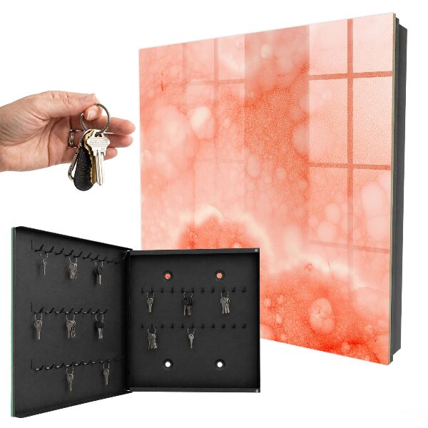 Caja para llaves diseño abstracción naranja