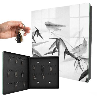 Caja para llaves de bambú natural