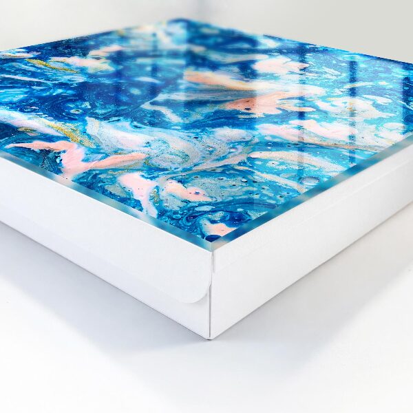 Caja para llaves con diseño de remolinos coloridos