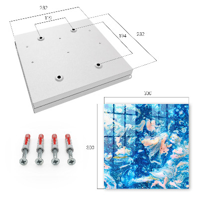 Caja para llaves con diseño de remolinos coloridos