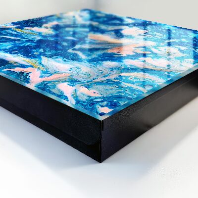 Caja para llaves con diseño de remolinos coloridos