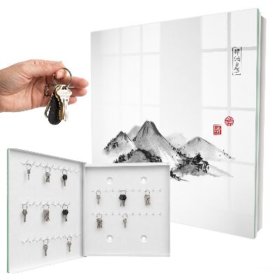 Armario para llaves con diseño de montañas japonesas