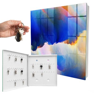 Armario para colgar llaves con diseño de explosión de colores