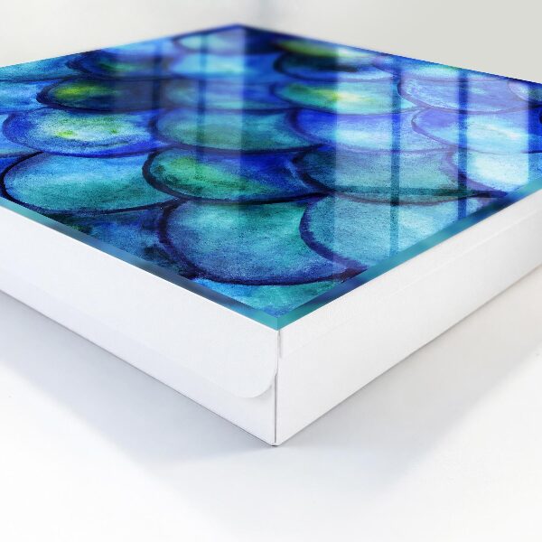 Caja para llaves diseño de escamas azules