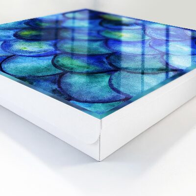 Caja para llaves diseño de escamas azules