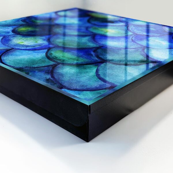 Caja para llaves diseño de escamas azules