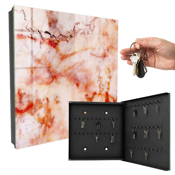 Armario para llaves de pared con diseño de patrón marmolado