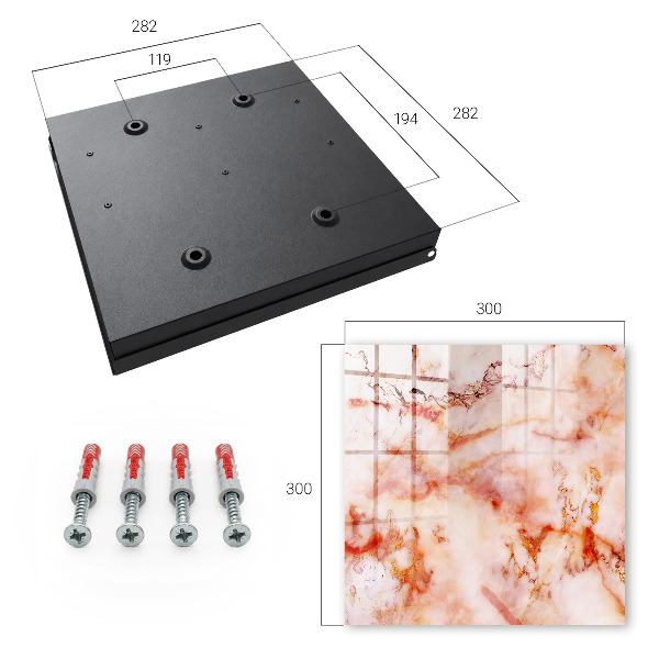 Armario para llaves de pared con diseño de patrón marmolado