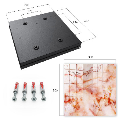 Armario para llaves de pared con diseño de patrón marmolado