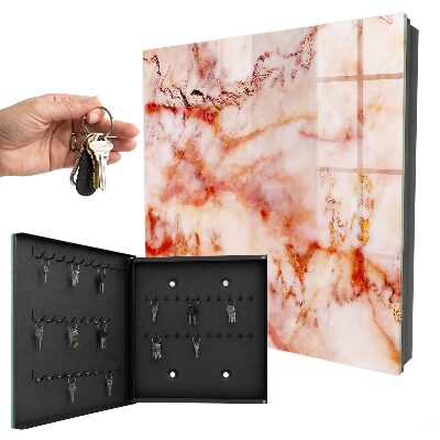 Armario para llaves de pared con diseño de patrón marmolado
