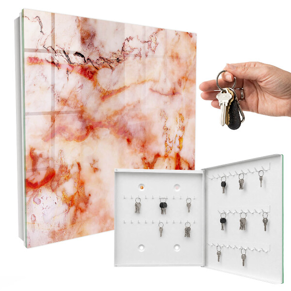 Armario para llaves de pared con diseño de patrón marmolado