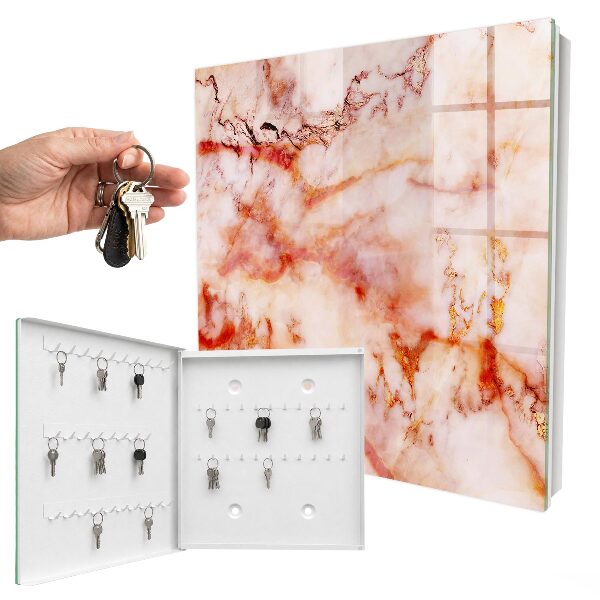 Armario para llaves de pared con diseño de patrón marmolado
