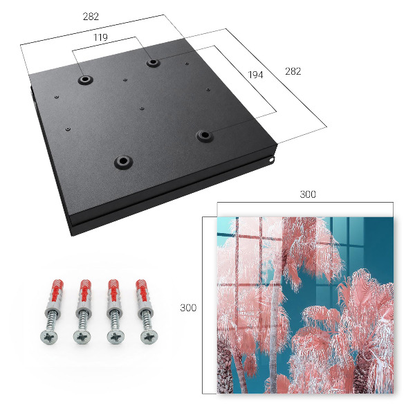 Caja para llaves diseño con composición tropical